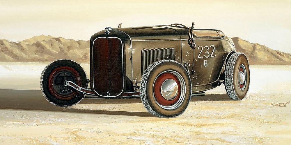 Image of Salt Flats Roadster / Giclee Canvas Wrap