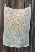 Billy Buttons Linen Tea Towel