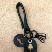 Image 2 of Fish Hook Key Chain with Leather tags