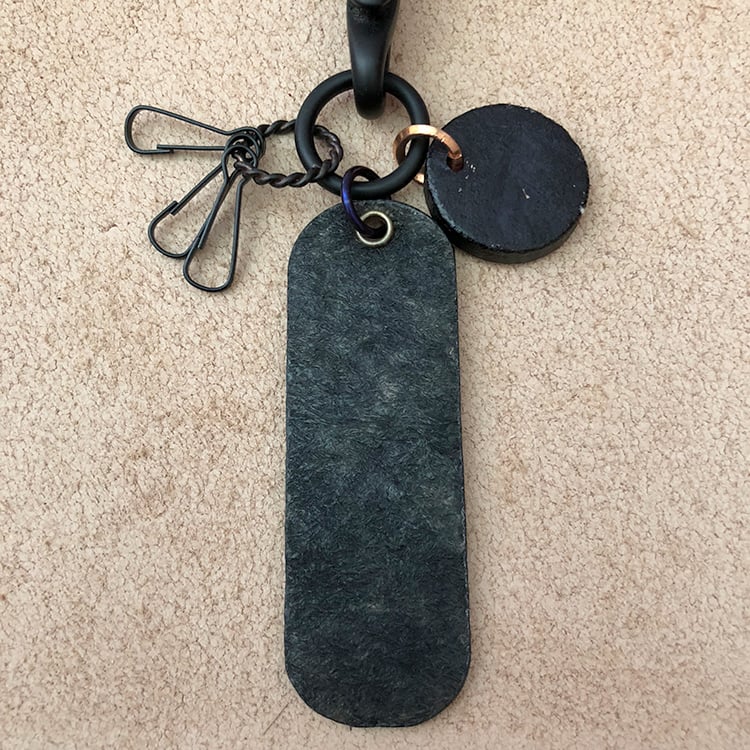 Earth Nest — Fish Hook Key Chain with Leather tags
