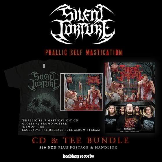 Image of Silent Torture 'Phallic Self Mastication' CD & Tee Bundle 2