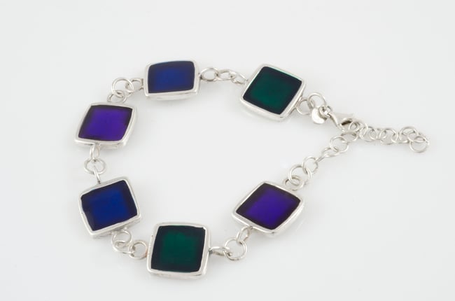 Square Chain Silver Bracelet