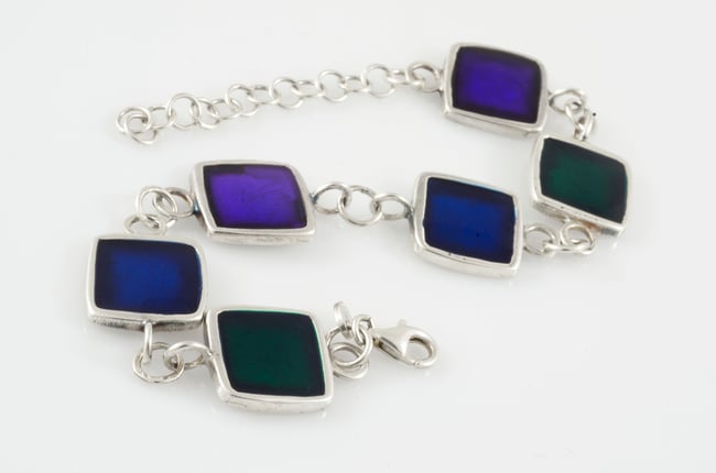 Square Chain Silver Bracelet