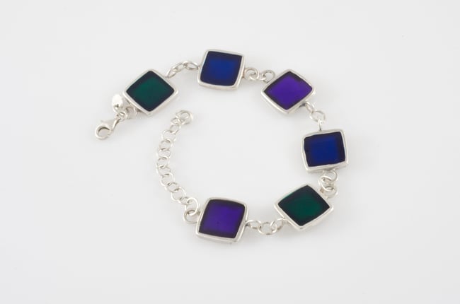 Square Chain Silver Bracelet