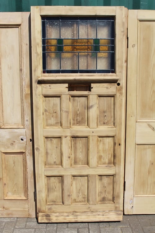 1930s Front Door With Stained Glass Panel Carmichael S Antiques