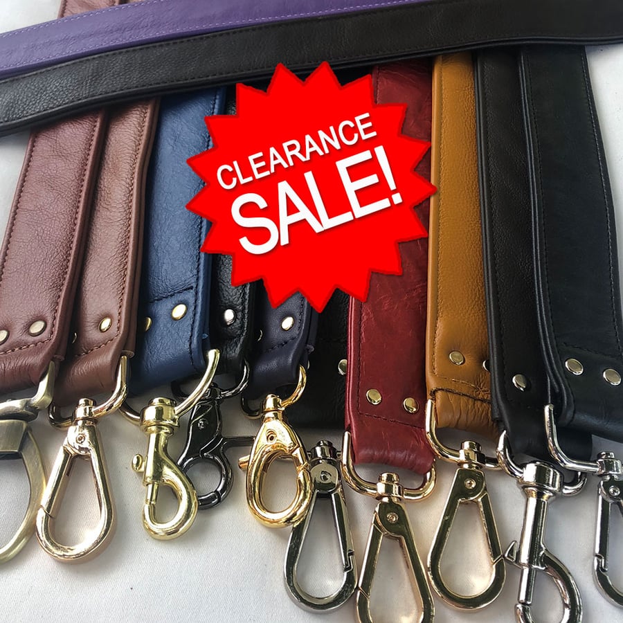 Image of Clearance Sale - Genuine Leather Straps - 1.5" (inch) Wide Width - Your Choice - Limited Inventory