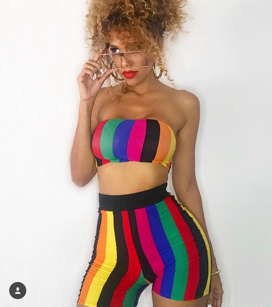 Image of Maya Colorful Capri Set