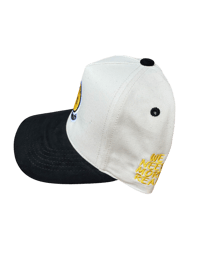 Image 2 of Cream and black SnapBack suede brim 