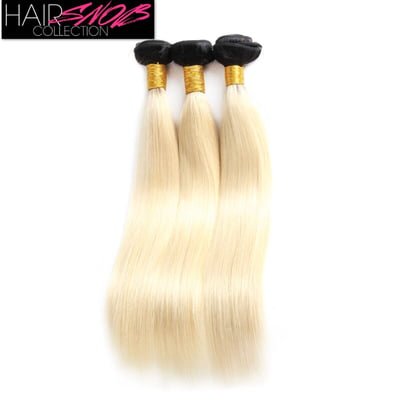 Image of Ombré Platinum Blonde #1B/#613 Straight