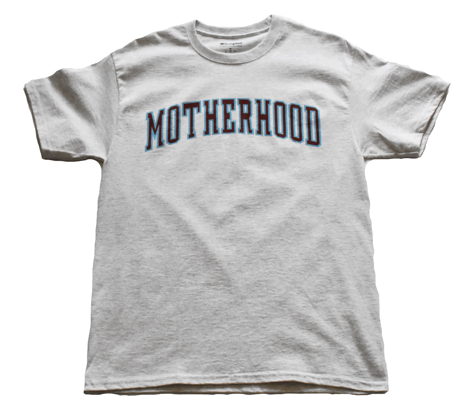 Image of MOTHERHOOD COLLEGIATE TEE- ASH GREY