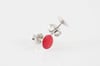 Small Stud Earrings-Red