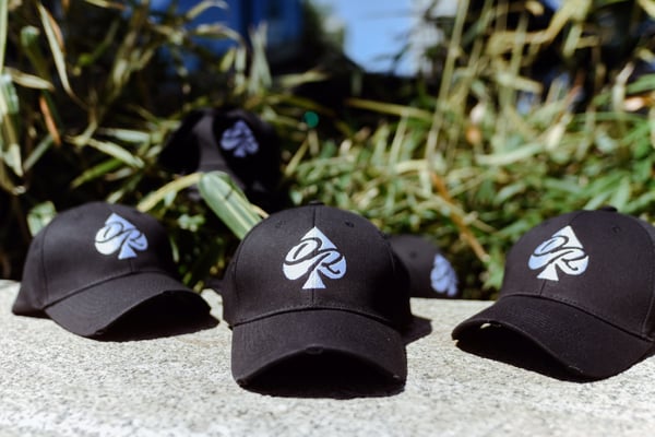 Image of AceDR distressed Baseball Cap - Black/white