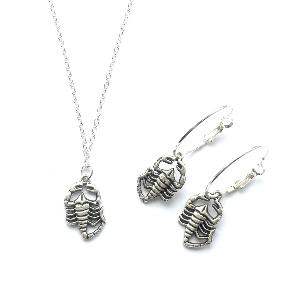 Image of Scorpion necklace and earring set