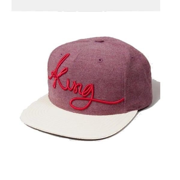 Image of KING APPAREL RED SIGNATURE SNAPBACK CAP