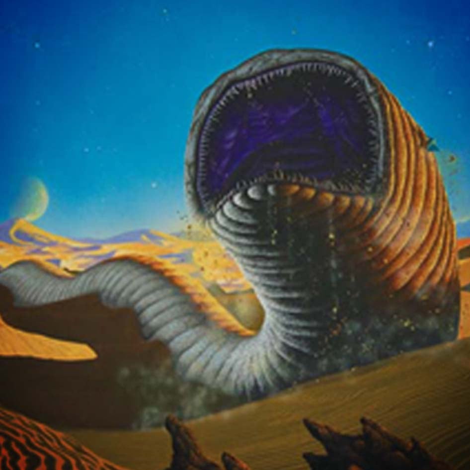 Alien Landscapes (2) - Sandworm, from Dune A4 print Intercep