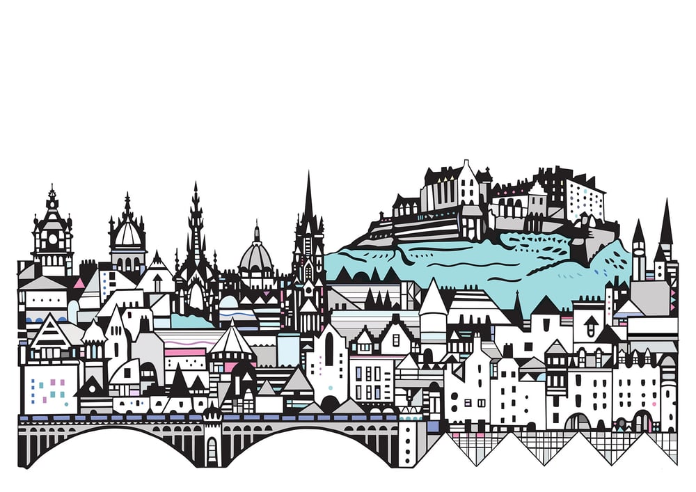 Image of Edinburgh Skyline print