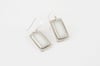 Rectangle Earrings-White