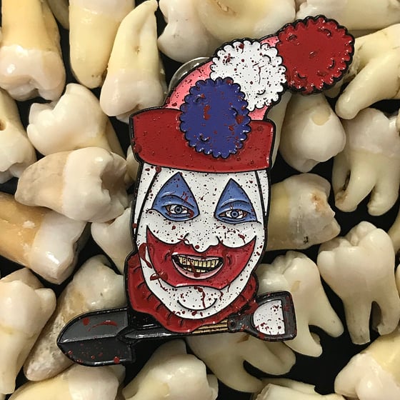 Image of Serial Killer John Wayne Gacy "Pogo The Clown" Soft Enamel Pin