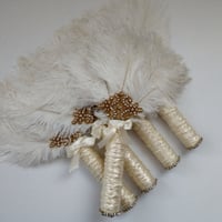 Image 3 of "Terri" Bling Feather Fan ( available in other colors) 