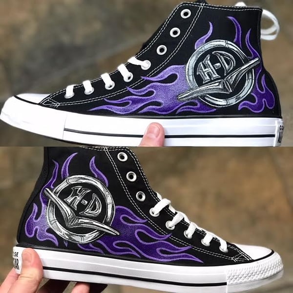 Image of Custom Converse Chuck Taylor high tops.