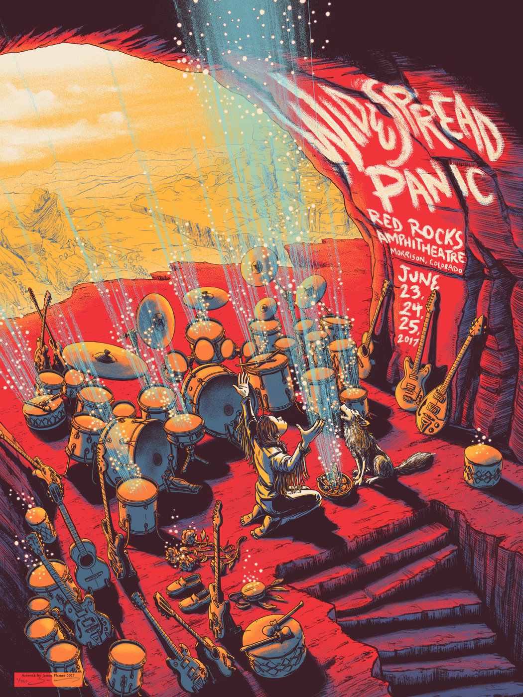 Widespread Panic Red Rocks 2017 JAMES FLAMES Prints, Posters