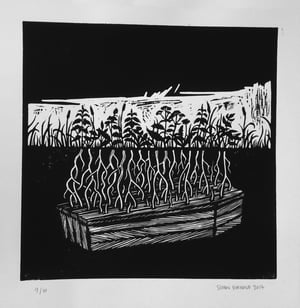Image of Linoleum print - Den Sorte Ridder, print 2