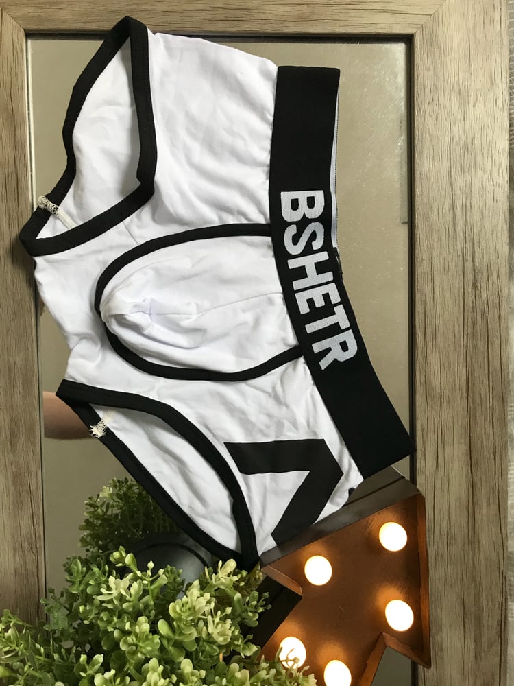 Image of White BSHETR Boxers