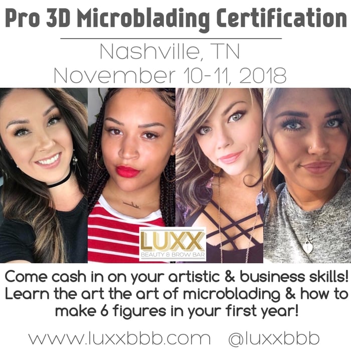 Image of November 10 - 11 NASHVILLE - Pro 3D Microblading Certification 11/10-11/11