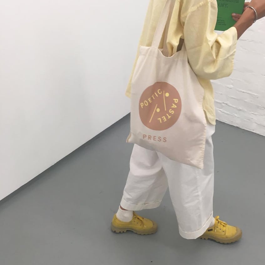 <span style="color: #f4cccc;"> LAST PIECES</span> Poetic Pastel Press - Organic Cotton Bag