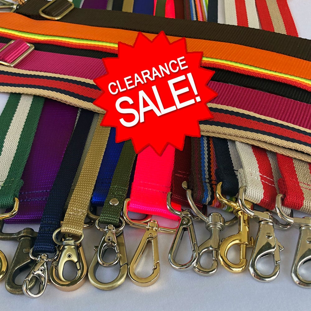 Image of Clearance Sale - Cotton & Nylon Straps - 1/2 to 2 inch Wide - Your Choice - Limited Inventory