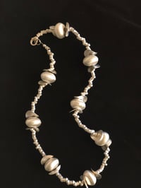 Image 1 of whimsical satin silver necklace