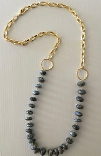 Image 2 of  smokey quartz & gold chain necklace