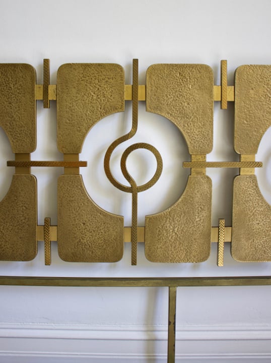 Image of Sculptural Brass Headboard by Frigerio, 1960s