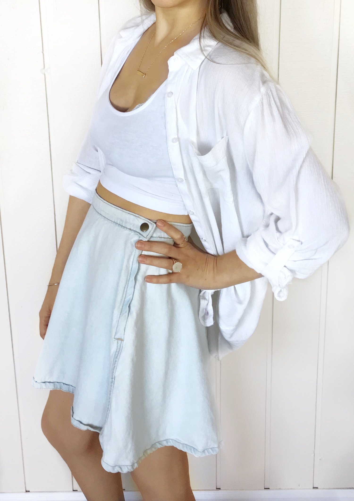 Image of American Apparel Denim Skirt