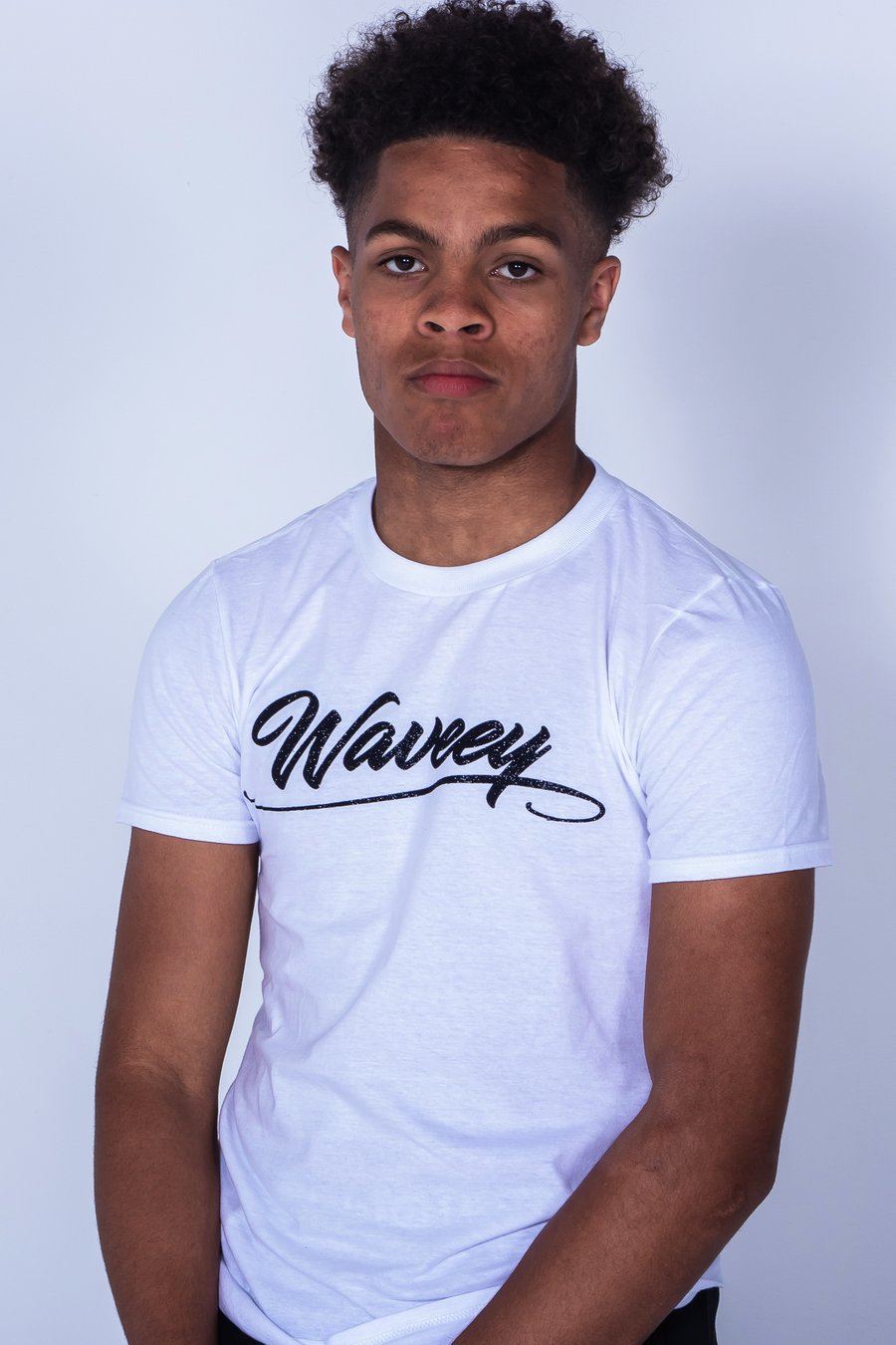 Image of White Glitter Logo T-Shirt