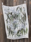 Silver Princess Eucalyptus caesia Linen Tea Towel