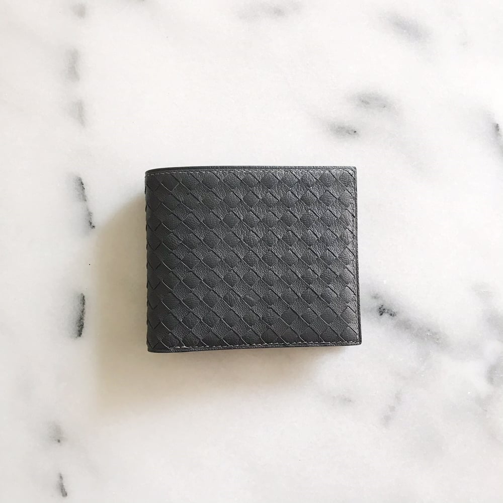 Image of Intrecciato grey contrast wallet