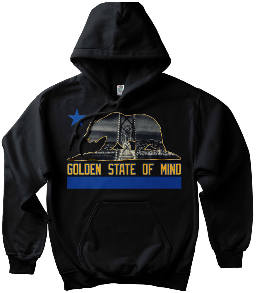 Image of Men's Golden State Of Mind Hoodie Black