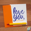 love you, go to class. card