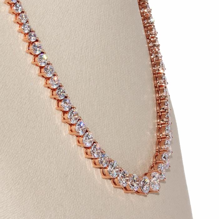 Image of CZ Gradual Pave Necklace 