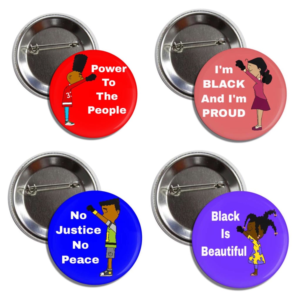 Image of Power of the Fist Button Set