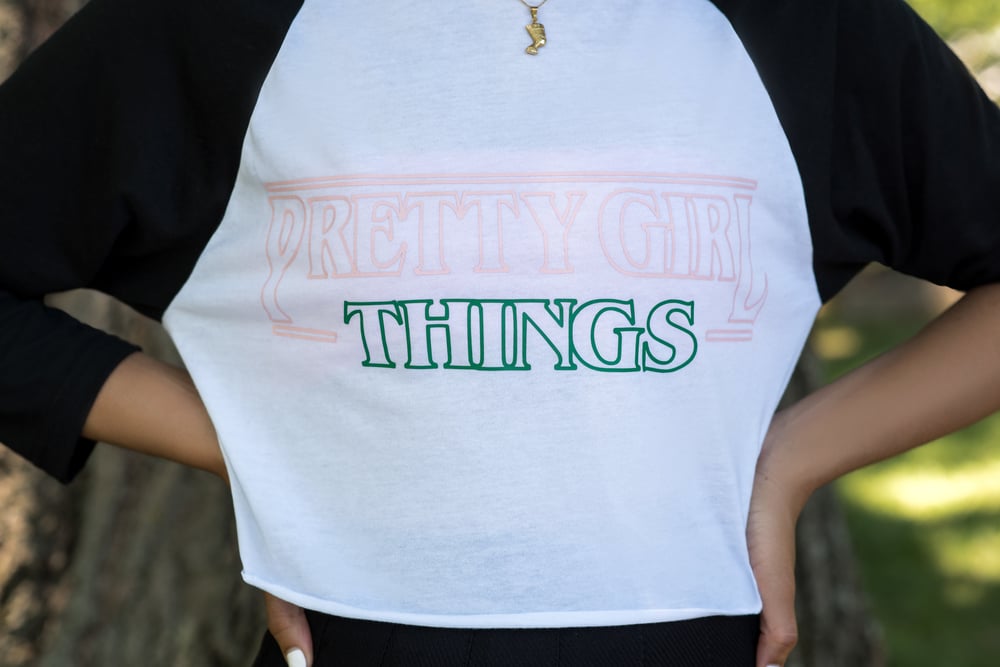 Image of "Pretty Girl Stranger Things inspired" Cropped T-shirt