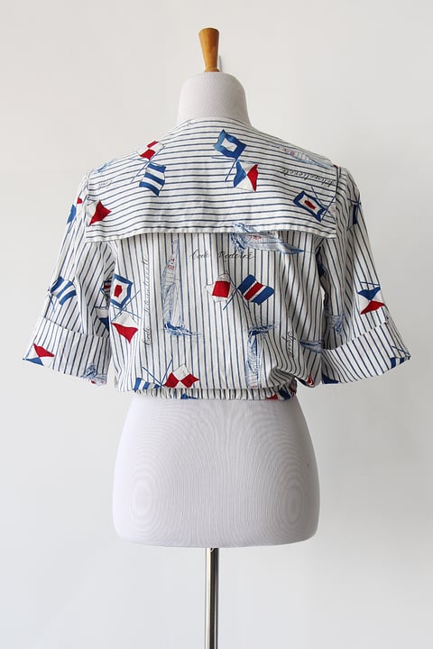 Image of SOLD Nautical Sailor Blouse