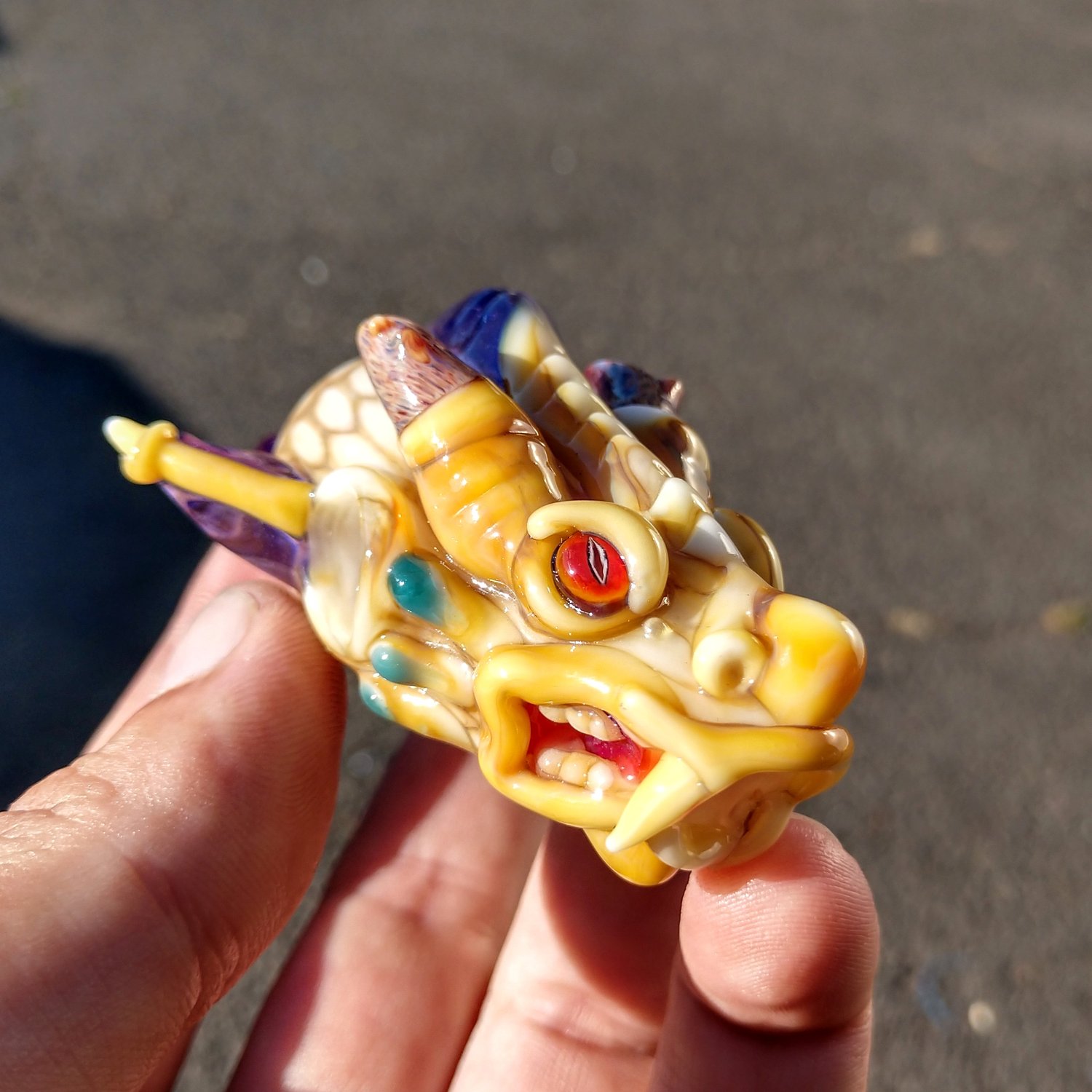 Dragon Fish pendant nbelm glass