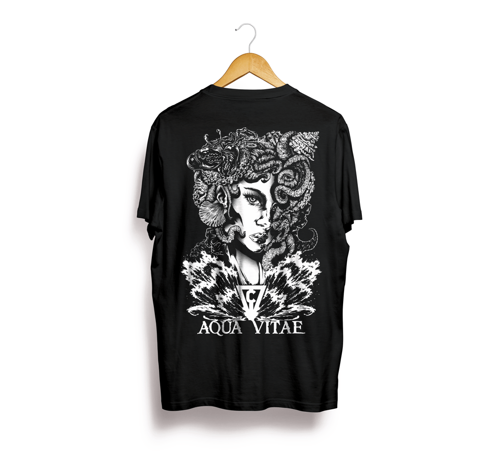 Image of T-Shirt Aqua Vitae Goddess (Black)