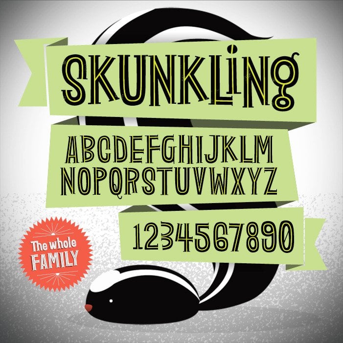 Image of Skunkling Font Family