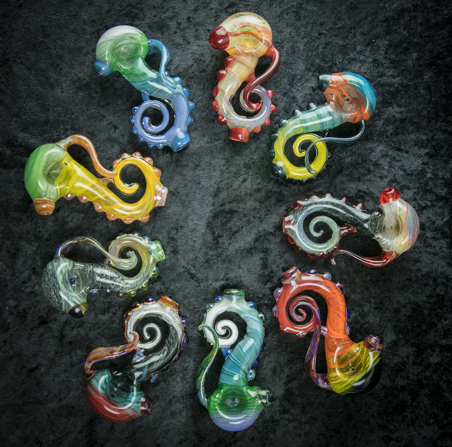 Frit Twist Sacred Spiral Spoons