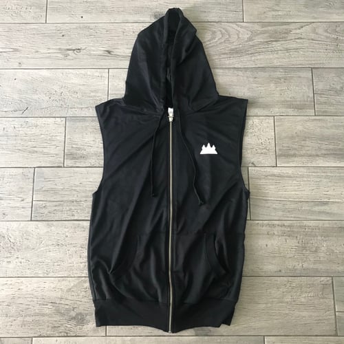 Image of UNISEX SLEEVELESS LIGHTWEIGHT ZIPPER HOODIE