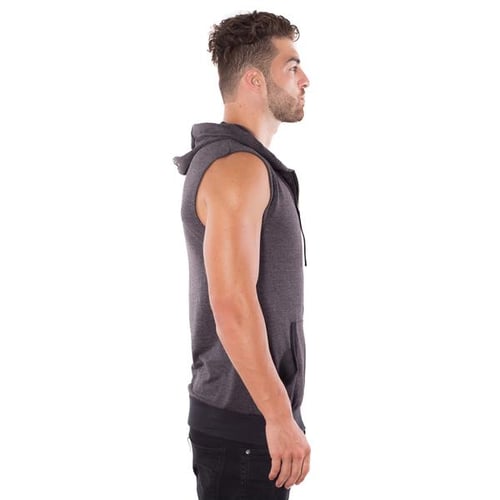 Image of UNISEX SLEEVELESS LIGHTWEIGHT ZIPPER HOODIE