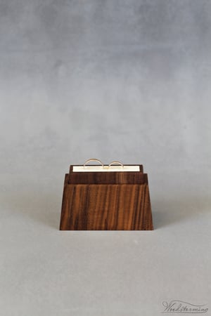 Image of Wedding ring box for ceremony, modern elegant ring bearer box